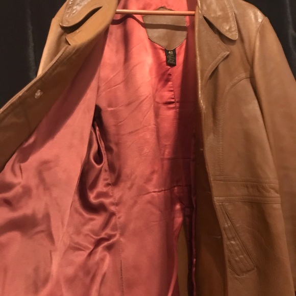 Cabretta Glove Leather Jacket - Honey Color Sz 42 - Picture 8 of 15